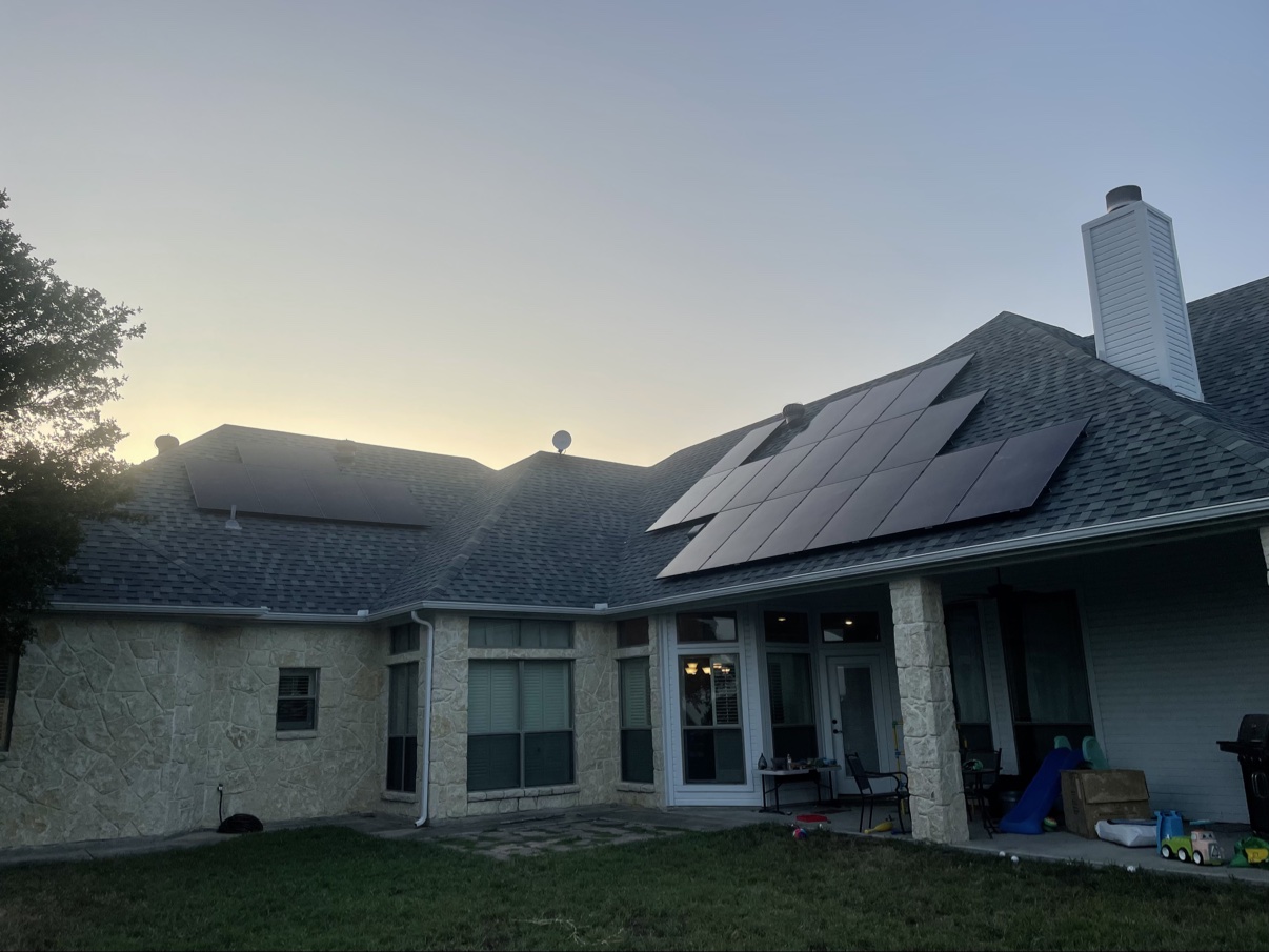 Gorgeous Qcell panels with Tesla inverter